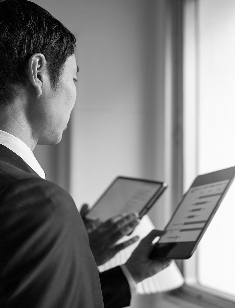 Person using tablet