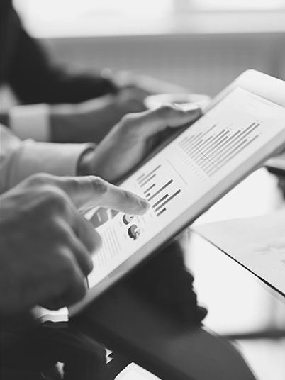 Person reviewing documents