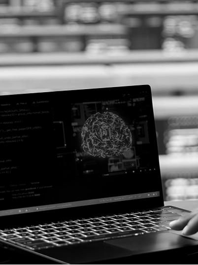 Laptop with data visualization